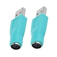 thumbnail image 1 of 2pcs PS/2 Femelle à USB Adaptateurs Mâles Convertisseurs pour Souris Clavier PC, 1 of 5