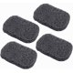 thumbnail image 1 of Ahorro de jabón, 4 unidades de elevador de jabón ecológico, soporte para jabón, almohadilla para jabonera antideslizante reciclable natural (gris), 1 of 5