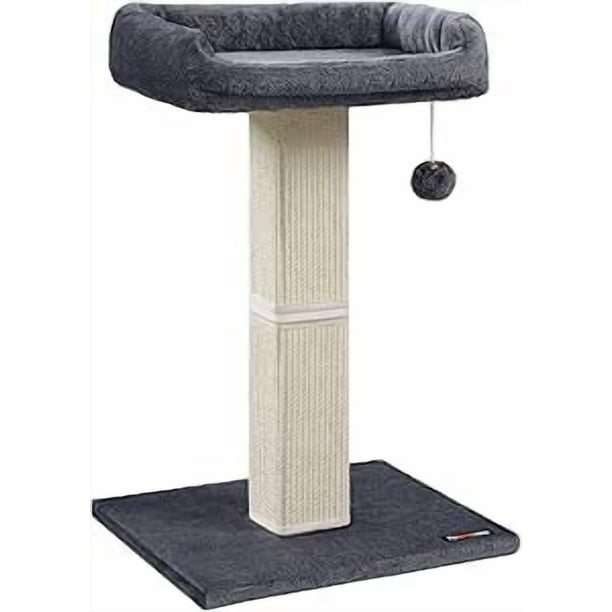 FEANDREA Rascador para Gatos con Plataforma de Peluche y Poste de Sisal 68 cm