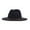 Black, variant on Classic Women's Panama Wool Fedora Hat with Wide Brim Floppy Design and Decorative Buckle Belt for Stylish Sun