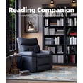 thumbnail image 1 of Oversized Swivel Recliner Chair with 360° Rotation & Rocking Function, Manual Reclining Lounge Chair with Heat and Massage, PU Leather Seat for Living Room, Bedroom & Nursery, Retro Brown, Khaki, Grey, 1 of 9