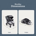 thumbnail image 3 of Foundations Gaggle Roadster Duo Side-by-Side Double Lightweight Stroller, Reclining Seats with UV Canopy, Black, 3 of 8