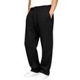 thumbnail image 6 of Muxikeji Clothes Mens Split Hem Back Pocket Casual Long Pants Comfort Loose Fit Breathable Daily Streetwear Trousers, 6 of 9
