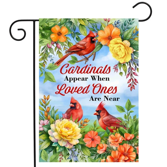Briarwood Lane When Cardinals Appear Garden Flag