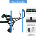 thumbnail image 4 of Pull Up Bar Doorway Fitness Chin-Up Bar Frame for Home Gym Exercise with Shortened Handle Bar & Professional Training Straps Set, 4 of 5
