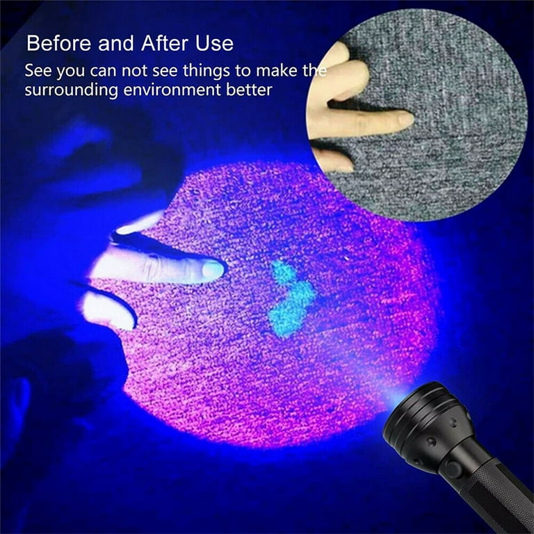 DARKBEAM Blacklight UV Flashlight 395nm 3-LED Ultraviolet Black Light, —  CHIMIYA