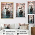 thumbnail image 4 of Designart "A Spring Awakening The Graceful Pink Moose II" Animals Floater Framed Canvas Print, 4 of 7