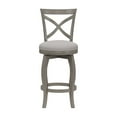 thumbnail image 2 of Hillsdale Furniture Ellendale X-Back Wood Padded Swivel Counter Height Stool, Aged Gray, 2 of 10