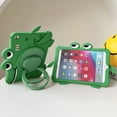 thumbnail image 2 of TECH CIRCLE Cartoon Tablet Case for Apple iPad Mini 3/2/1 (7.9"), Cute Case for Kids/Girls/Boys, Built-in Rotating Kickstand & Handle, with Shoulder Strap, Shockproof Portable Case, Green Crocodile, 2 of 8