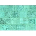 thumbnail image 1 of Ahgly Company Indoor Rectangle Patchwork Turquoise Blue Transitional Area Rugs, 8' x 10', 1 of 4