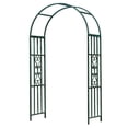 thumbnail image 2 of Gardman Kensington 6.8 Foot Outdoor Yard Garden Metal Trellis Arch, Green, 2 of 2