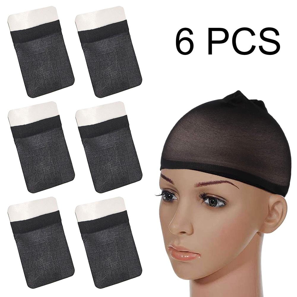 Tsondianz Stretchy Nylon Wig Caps Black Stocking Caps with Close End