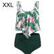 thumbnail image 2 of Greeniant Traje de baño sin mangas de cintura alta con estampado de hojas digitales de piezas para mujer Traje de baño No.2 XXL Greeniant OD001368-11, 2 of 4