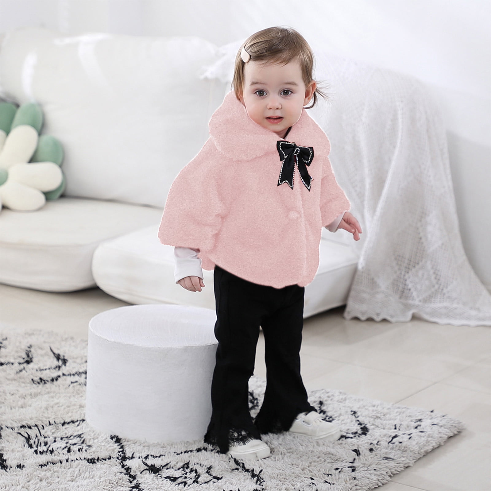 Manteau d'Hiver en Fausse Fourrure pour Bébé Fille 2025 Manteau