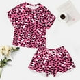 thumbnail image 4 of Leopard Print Pattern Pajamas Set Womens Loungewear Sleepwear 2 Piece PJ Sets, 4 of 7