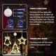 thumbnail image 2 of Timer 3Pcs Christmas Window Lights Decorations, Battery Powered Hanging Warm White Lighted Tree Bell Star Shaped LED Sucker for Xmas Tree Fireplace In, 2 of 5