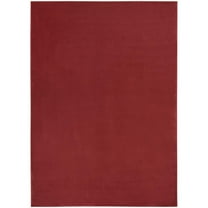 Noursion Essentials Solid Contemporary Brick Red 5' x 7' Area Rug, (5' x 7')