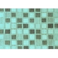 thumbnail image 1 of Ahgly Company Indoor Rectangle Checkered Light Blue Modern Area Rugs, 2' x 4', 1 of 4