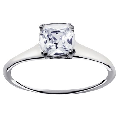 Sterling Silver 1 Carat Princess Cut Engagement Promise Ring for Women 9