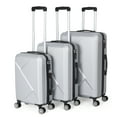 thumbnail image 6 of 3 Piece Silver Luggage Set Hard Side Lightweight Luggage 20/24/28In+Spinner Wheels, 6 of 6