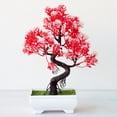 thumbnail image 6 of Farfi Faux Bonsai Realistic Eye-catching Bright-colored Beautiful Potted Artificial Flower Household Supplies (White), 6 of 13