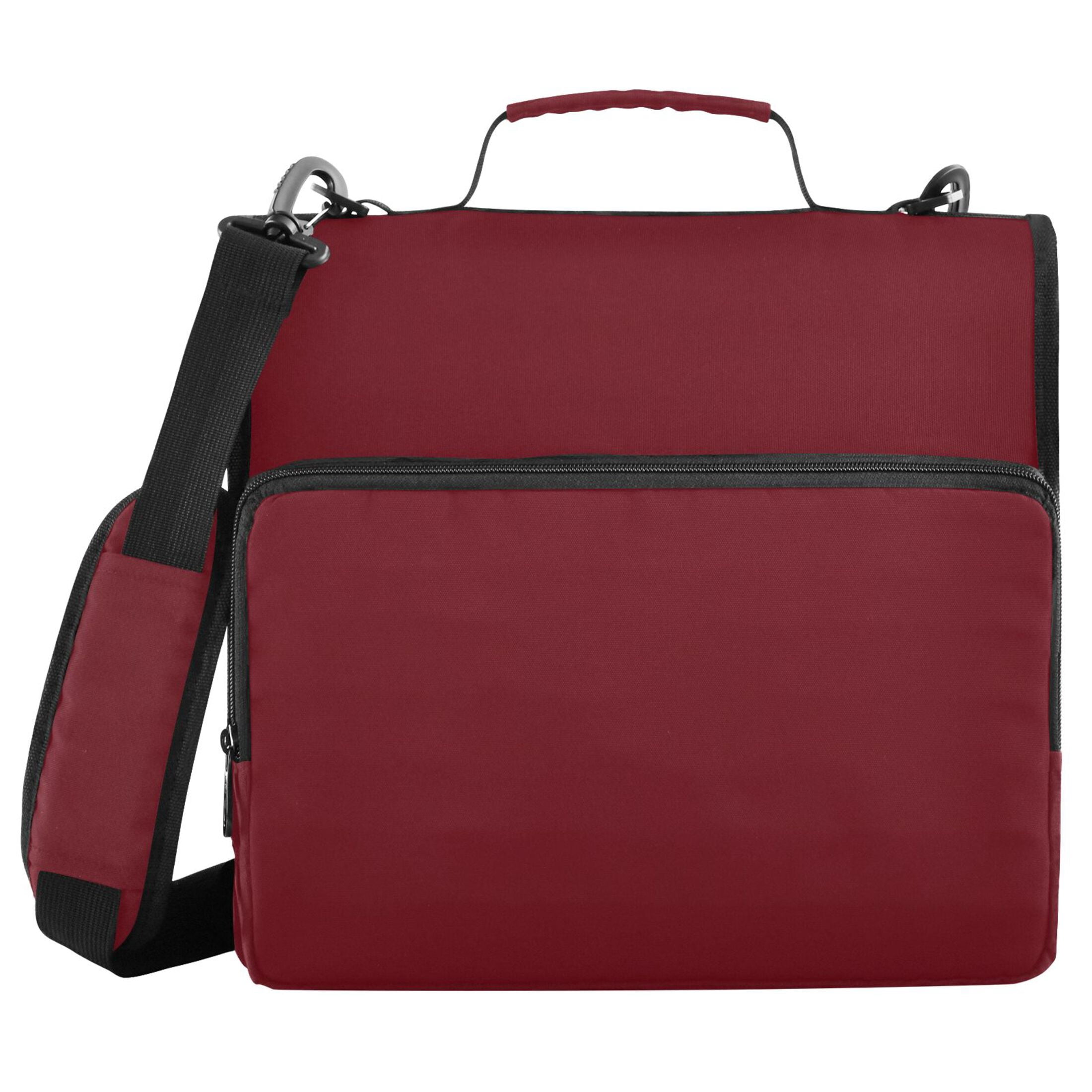 ALAZA Zipper Binder Dark Red 3 Ring Trapper Keeper File Folder Organizer Bag