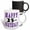 Multicolor, variant on 3drose, Groovy Purple Tye Dye Happy 25th Birthday, 15oz Mug