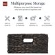 thumbnail image 5 of KWUXIN 12x12in Pack of 5 Cube Storage Baskets, Water Hyacinth Multipurpose Collapsible Organizers, Handwoven Laundry Totes for Laundry, Living Room, Kids Room & Nursery - Black, 5 of 5