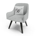 thumbnail image 3 of Gray Striped Ornate Letter Script W By Abc 16 X 16 Decorative Throw Pillow, 3 of 5