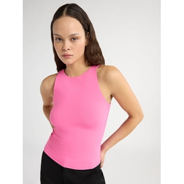 Scoop Women's High Neck Contour Tank Top, Sizes XS-XXL