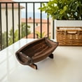 thumbnail image 4 of OULII 2Pcs Wood Planter Pots Rustic Half Barrel Design for Outdoor and Indoor Garden Use, 4 of 5
