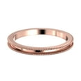 thumbnail image 3 of 2mm Milgrain 18K Rose Gold Over Silver Wedding Ring, 3 of 4