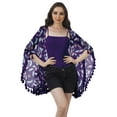 thumbnail image 2 of Moomaya Open Front Printed Shrug Printed Kimono Sleeve Beach Cover Up For Women, 2 of 5