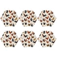 thumbnail image 2 of Bingfone Vintage Roosters And Chickens Leather Drinks Coasters With Set Of 6,Suitable For Home Kitchen,Coffee Cup Coasters Home Gift, 2 of 9