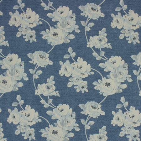 UPC: 0810056074753 | Better Homes & Gardens Floral Blooms Color Blue 8 Yards by the Bolt 100% Cotton 54  Width Fabric