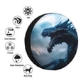 thumbnail image 3 of JUNZAN Blue Thunder Storm Dragon Tire Cover Wheel Protector for Truck SUV Trailer Camping Rv Tire Covers-15 inch, 3 of 5