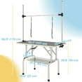thumbnail image 3 of PawHut Adjustable Dog Grooming Table with 2 Safety Slings, Grey, 3 of 10