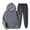 Grey 1, variant on Jindong Women with Pants Hoodie Plus Leisure Winter Hooded Plush Women Suits