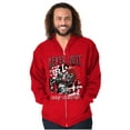 thumbnail image 4 of Street Fighter Balrog Never Quit Zip Hoodie Sweatshirt Men Brisco Brands L, 4 of 6