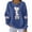 Blue, variant on Valentine's Sweatshirt for Women Ribbed Long Sleeve Bow Heart Print Crewneck Pullover Top Purple-1 XL