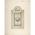 thumbnail image 3 of Frederick Sang 19x24 Black Modern Framed Museum Art Print Titled - Inscribed Drawing with Monogram of Sang, of a Ceiling Design, July 1868 (1868), 3 of 5