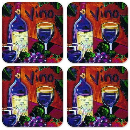 

Vinyl Drink Coasters - Set of 4 - Vino