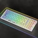 thumbnail image 1 of Teclado de 99 teclas retroiluminación RGB transparente para PC portátil (blanco transparente), 1 of 6