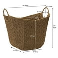 thumbnail image 2 of Household Essentials Natural Paper Rope Basket with Handles, Natural Woven Woven Storage Basket, Great for Decoration or Organization, 2 of 8