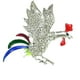 thumbnail image 1 of Broche creativo Pin Zodiaco Animal Gallo Insignia de con de imitación de cristal para hombres, mujeres y niñas - plata Fernando Gallo de gallo Broche, 1 of 8