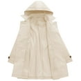 thumbnail image 3 of Chrisuno Trench Coats for Women Spring Lightweight Belted Raincoat White S, 3 of 3