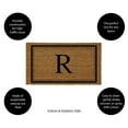 thumbnail image 2 of Evergreen Monogram Indoor Outdoor 100% Natural Coir Doormat 28" x 16" |  Letter  "R", 2 of 3