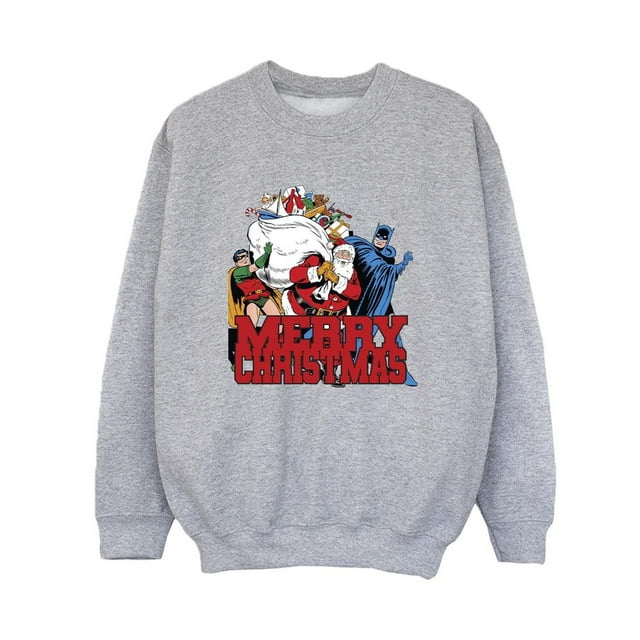 DC Comics Garçons Batman Chandail en Molleton de Noël Joyeux Noël