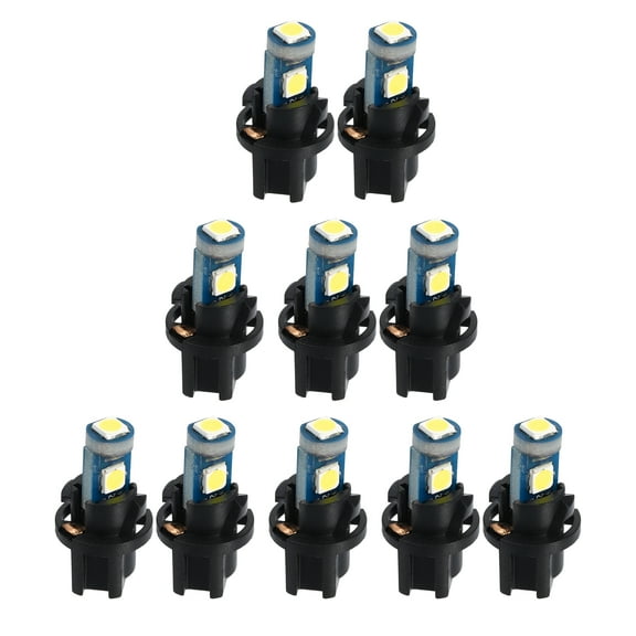 1 Set DC 12V T5 3030 3SMD LED Bulbs Light White Universal for Auto Dashboard Dash Instrument Panel