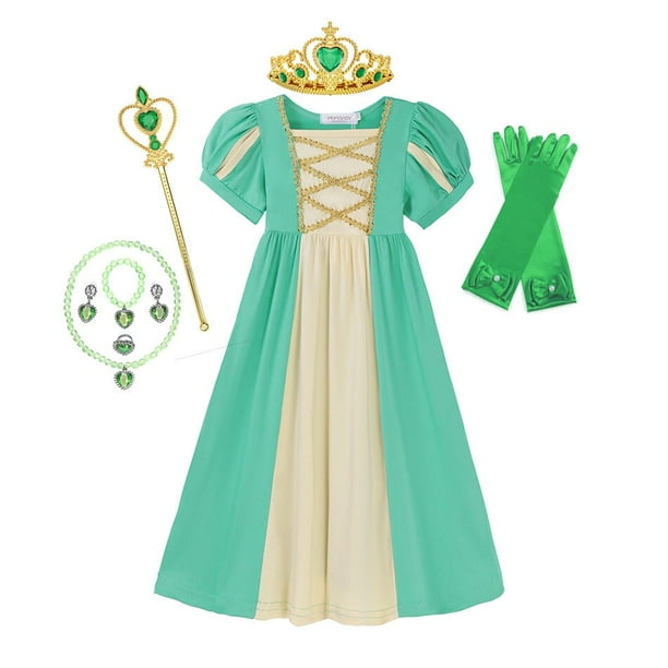 Encanto Dolores Isabela Madrigal Blancanieves Cenicienta Princesa Pepa Niñas Vestido Cosplay Disfraz Niños Rapunzel Vestidos Clothes5-6T Gao Jinjia LED